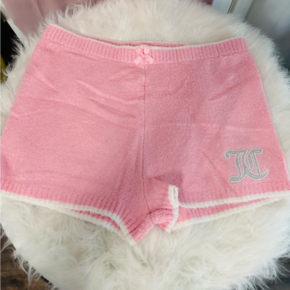 Juicy Couture Bubblegum Pink V-Neck Cropped Cardigan with White Trim - Picture 2 of 4